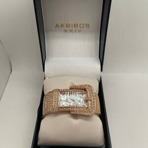 Akribos XXIV Gold Tone Ladies Watch AK563RG